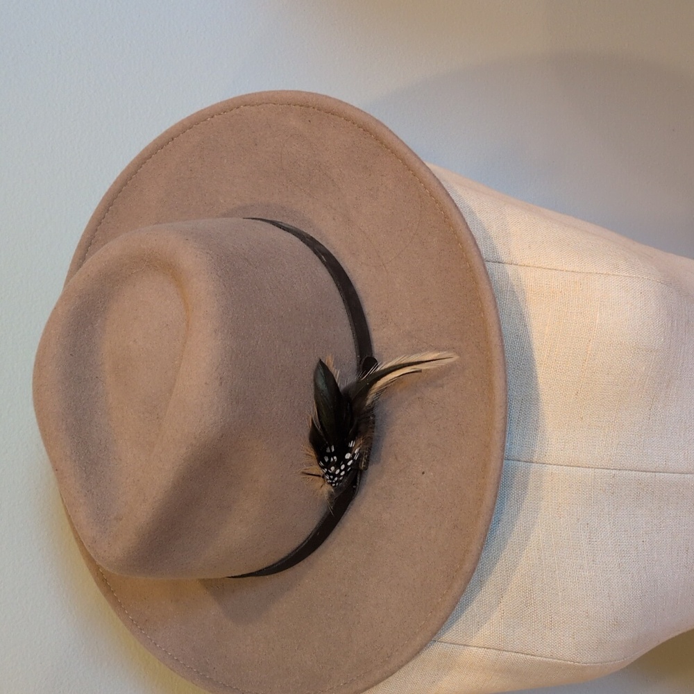 Monte Carlo Hat Company Mountainland Classic Tan Felt Hat Women's Meduim - Picture 3 of 9